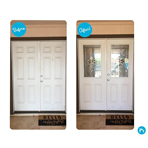 Western Reflections Laurel Door Glass - 24" x 38" Frame Kit, Nickel Caming