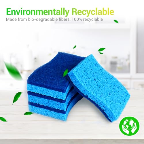 AIDEA Sponges Kitchen, Non Scratch Scrub Sponge-12Count, Dish Sponges - color: Blue