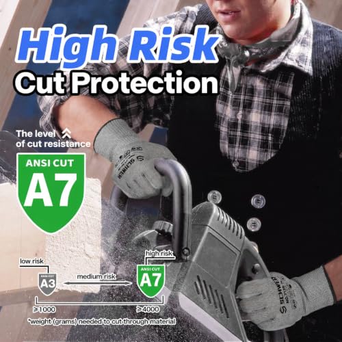 Schwer 3 Pairs A6/A7 (Send Randomly) Cut Resistant Work Gloves, CR7120, M - size: Medium