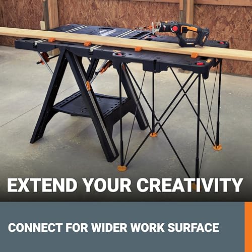 WORX Sidekick Portable Folding All-in-one Work Bench, WX066 - style: Sidekick Work Table