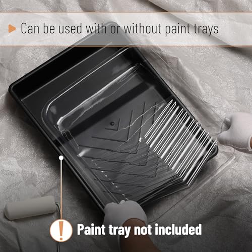 Bates 9 Inch Paint Tray Liners - 10 Transparent Plastic Disposable Trays for Painting Walls - color: Clear, size: 10 Pack 9 Inch