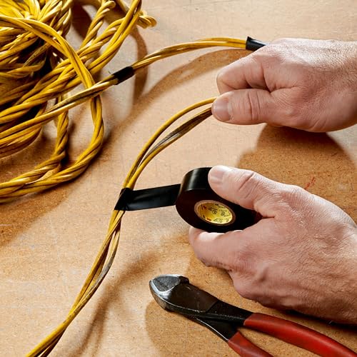 Scotch Vinyl 700 Electrical Tape, Black, 3/4-in x 66-ft, General Purpose, Commercial Grade, Rated for Temperatures Up to 194-Degree, Highly Flexible, Stretchy & Conformable (700), 1 Roll (Pack of 2) - style: 2 Pack