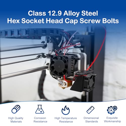 200Pcs M3 x 6mm Hex Socket Head Cap Screws, 12.9 Grade Alloy Steel - size: M3 x 6mm