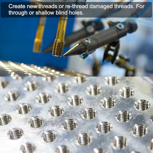uxcell Tap & Drill Bit Set, 6-40 UNF Straight Flute Thread Tap and 3/25" (2.9mm) Twist Drill Bit, Titanium Coated M2 High Speed Steel Thread Repair Tapping Tools - size: 6-40 UNF + 3/25" (2.9mm)