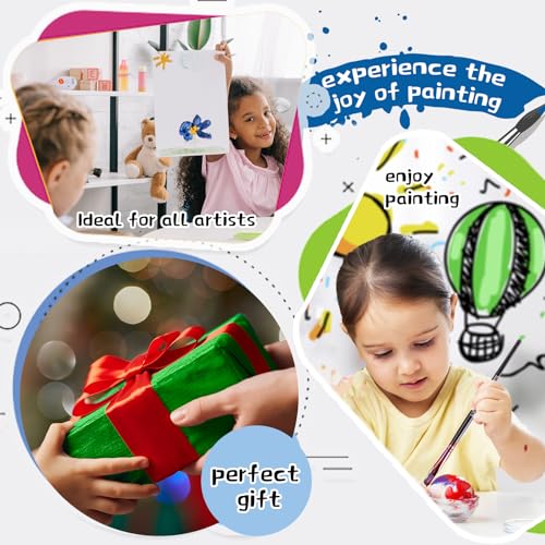 koseibal Acrylic Paint Set with Tabletop Easel and Canvas for Kids, Adults - color: 18x22ml+Easel-L