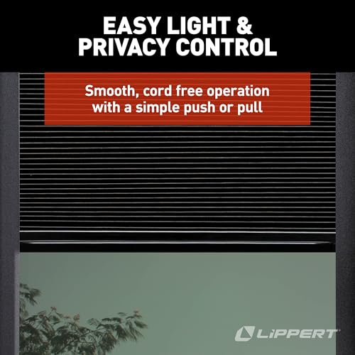 Lippert Thin Shade EcoCell Snap-On RV Window Shade for Prepped Entry Doors with Sun-Blocking Protection, Easy Sliding Operation, Quick Installation - 2025009147
