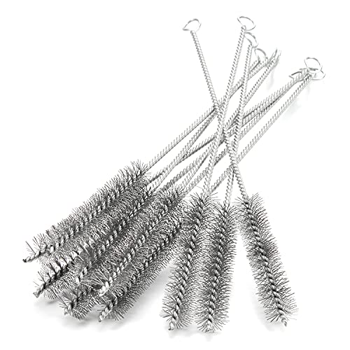 Utoolmart Steel Wire Cleaning Brush, Spiral Power Tube Brush, Steel Wire Tube Brush Cleaning Tool, Tube Bottle Brush, 0.8-inch Diameter 12-inch Length, 10pcs - color: 10pcs, size: 2cm