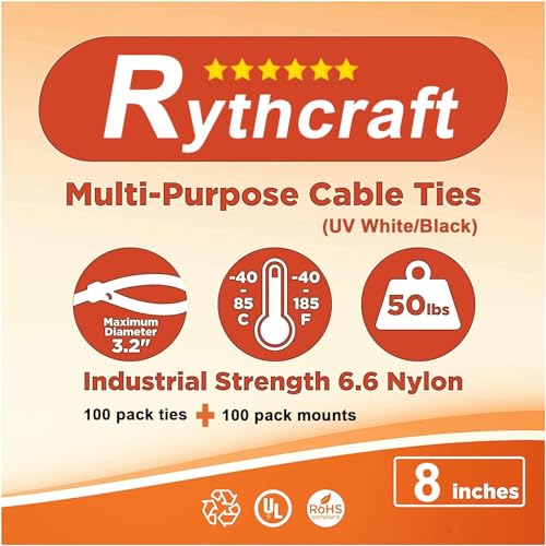 100 Pack 1.1 inch Zip Tie Adhesive Mounts Self Adhesive Cable Tie Base Holders with Multi-Purpose Tie wire clips with screw hole,Anchor stick on wire holder with 8 inch zip ties（White） - color: 100 Pack 1.1" White
