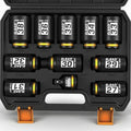 1/2'' Drive Deep Impact Socket Set: 11-Piece Metric Wheel Axle Nut Wrench Large Jumbo 27mm 29mm 30mm 31mm 32mm 33mm 34mm 35mm 36mm 38mm Car Spindle Joint High Torque Truck Bearing Locknut - style: Metric 6-Point