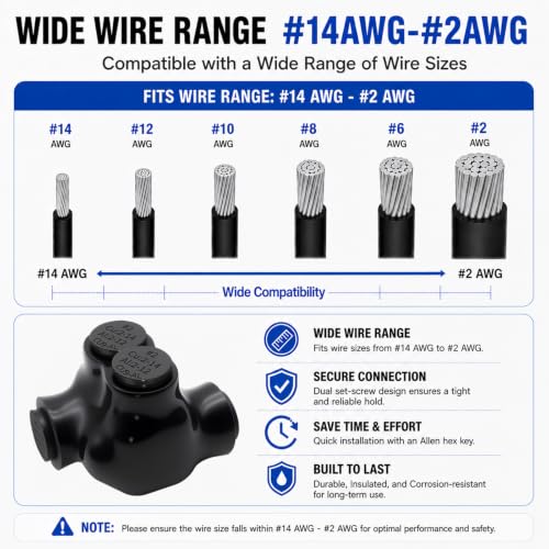 1-Port Single-Sided Inline Splice Connector 2-14 AWG - size: 2-14AWG