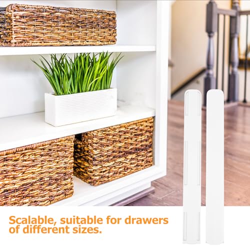 Drawer Slides Replacement Self Adhesive Drawer Slide Guides Side Mount Drill Free Plastic Sliding Rail for Storage Baskets Kitchen Cabinets Dressers 2 Pack