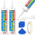 Silicone Caulk & Sealant White, 2 Pack - 100% Silicone Sealant (300ml) - color: White, size: 2 Pack