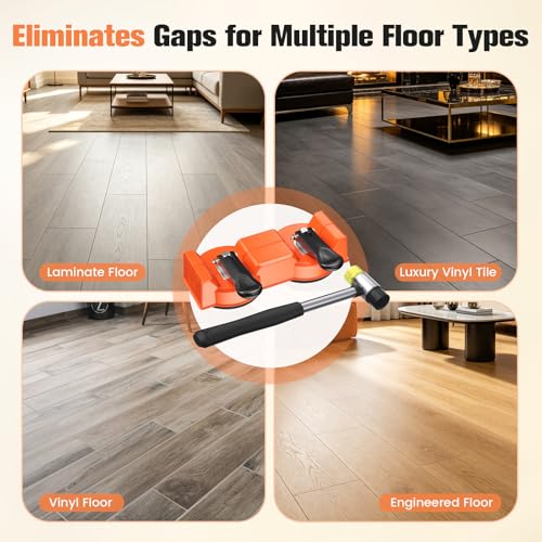 Floor Gap Fixer Tool for Floating Floors, Dual Suction Cups