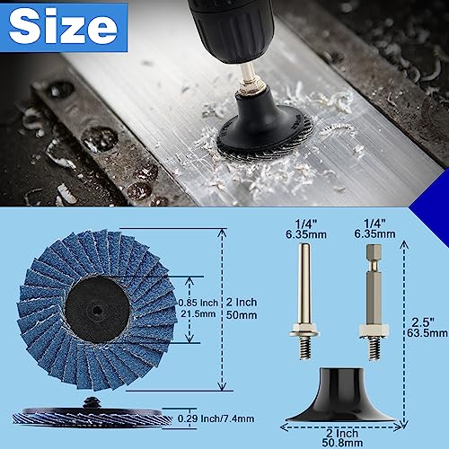 29 Pcs 2" Zirconia Flap Discs, Die Grinder Assorted - style: 29PCS Flap Discs