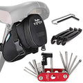 WOTOW 14 in 1 Bike Repair Tool Kit & Bike Saddle Bag - style: 14 in 1 Multitool (Red)
