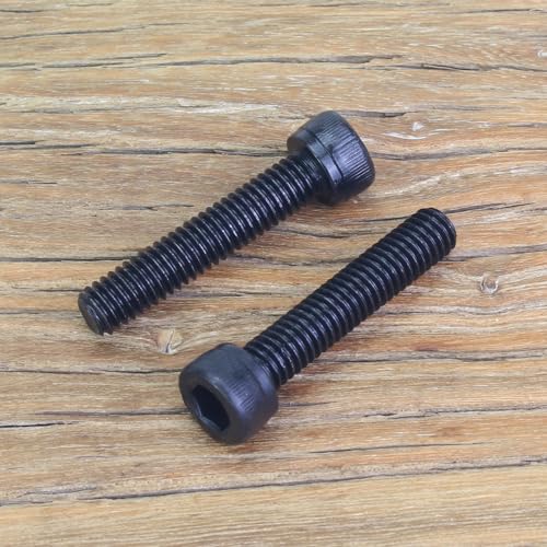 25 Pieces M6 x 30mm Socket Head Cap Screws, Thread Pitch 1.0mm, Sutemribor M6 Black Screws, 12.9 Grade Alloy Steel, Black Oxide Finish, Fully Threaded - size: M6 x 30mm, style: Socket Head