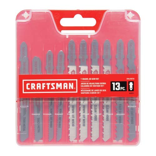 CRAFTSMAN Jigsaw Blades, T-Shank Set, 13-Piece (CMAJ1SET13) - style: T-Shank