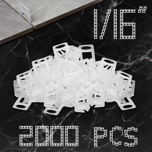 Storystore 2000pcs Tile Leveling Clips 1/16 Inch Tiles Spacers - size: 1/16 Inch 2000 Spacers