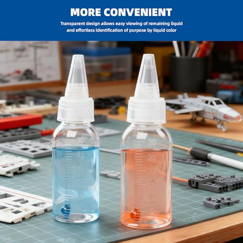 10 Pcs 30ml Airbrush Mixing Bottles for Pigment and Airbrush Art Creation | Graduated Empty Airbrush Bottles, with Palettes,Droppers,Mixing Sticks & Funnels, for Paint Mixing of Various Pigments