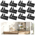 12 Pack Corner Railing Glass to Glass Clamps, Double Side Glass Clip - size: 12 Pack, style: 90 Degree