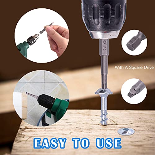 Glarks 280Pcs #8x2'' Pocket Hole Screws Zinc Coated Square Drive Self Tapping Coarse Thread Wood Screws for Wood and Sheet Metal (#8x2'' Coarse Thread) - size: #8x2'' Coarse thread