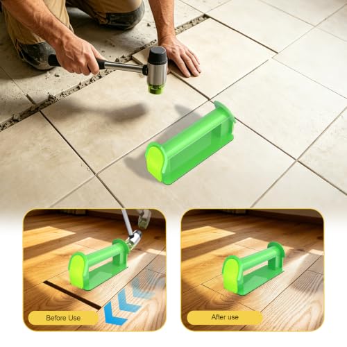 Floor Gap Fixer Tool Heavy Duty, Floor Gap Repair Tool Made of Iron with Sticky Pad、Crack Cleaner and Hammer. Flooring Tools Kit for Laminate, Vinyl Plank, Hardwood