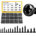 900Pcs Wood Screws Assortment Kit, M1.7M2M2.3M2.6M3 Tiny Micro Phillips Pan Head Self Tapping Screw, Sheet Metal Screws for DIY Electronic - size: 900pcs M1.7M2M2.3M2.6M3 Black