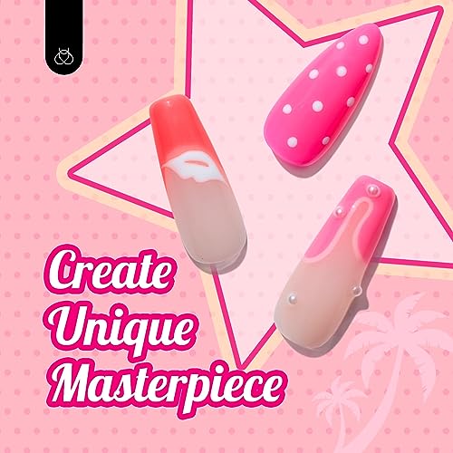 Beetles Hot Pink Gel Nail Polish Set, Rose Red Glitter Gel Polish - color: A - Hot Pink Rose Red | Pink Flamingo