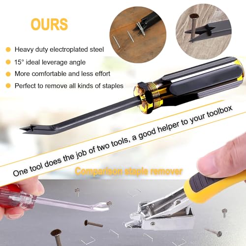 3Pcs Heavy Duty Staple Remover, Upholstery Staple Puller Tool | Carpet Staple Remover Tool, Tack Puller Lifter Tool for Carpet, Floors, Furniture, Construction