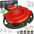 Toilet Flange Repair Kit & Elastic Wax Ring with Caulk Tape, Universal Fit - style: TF02-RI Flange Kit