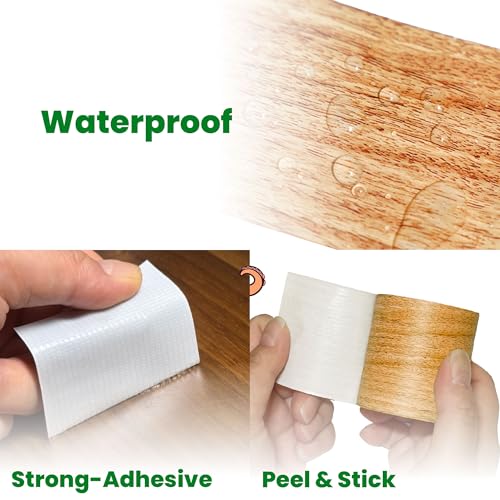 ECOHomes Wood Grain Repair Tape (Golden Caramel, 2.25 Inch x 15 Feet) - color: Golden Caramel, size: 2.25 Inch By 15 Ft
