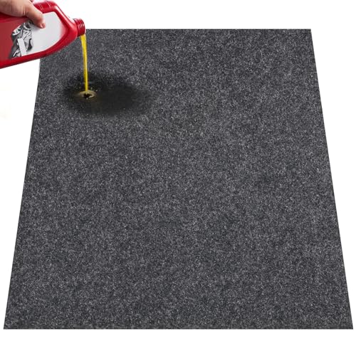 VEVOR Garage Floor Mat, 36 x 60 Inch Oil Spill Mat Garage Floor Mat for Under Car, Waterproof Backing Absorbent Pad for Garages Greenhouses Entrance, Durable & Reusable - size: 3' x 5'