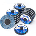 20 PCS Flap Discs Set, 2" Zirconia Roll Lock Die Grinder Sanding Disc Sandpaper Wheels Grit 36/60/80/120, Flap Wheel for Wood & Metal Sanding - style: 20PCS Flap Discs