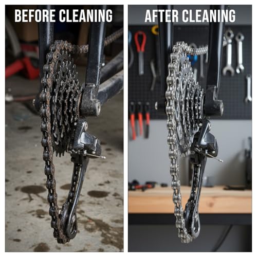 2 Set Bike Motorcycle Chain Cleaning Tool Set 2 Pack Detachable Motorcycle Chain Brush Washer with Scrubbing Brush Reusable Cleaning Kit for Bicycle, Mtb, Road Bike Maintenance