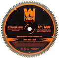 WEN BL1200 12-Inch 100-Tooth Carbide-Tipped Ultra-Fine Finish Professional Woodworking Saw Blade for Miter Saws and Table Saws, Silver