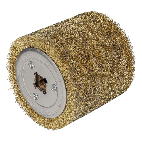 Steel Wire Drum, Copper Plating 0.3mm Wire, 4.33" x 4", 110x100mm, Heavy Rust Removal, for Burnishing Polishing Machine - style: Steel Wire Drum