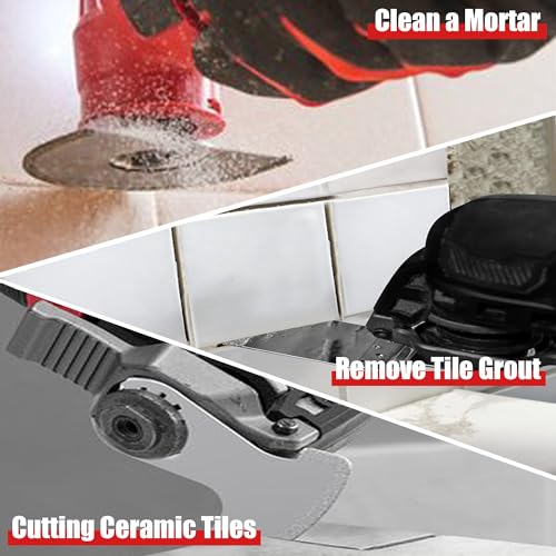 3 Pcs Diamond Oscillating Tool Blades, Professional Multi-tool Blades Kit for Grout Removal, Concrete, Bricks and Tiles - size: B-3 PCS