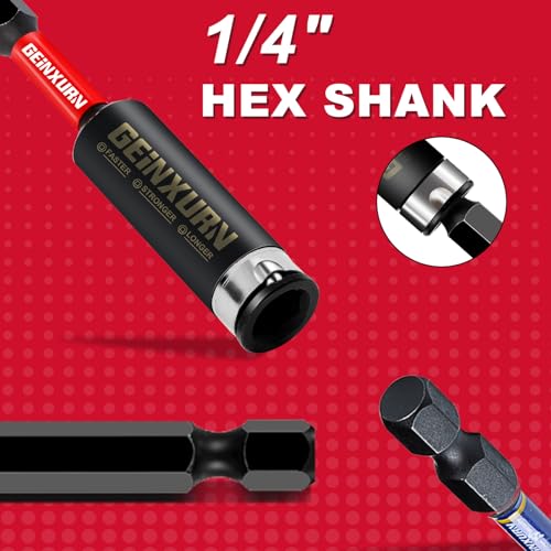 Geinxurn 4PACK Torsion Impact Bit Holder, Muliti Size(3" 6") Extension Locking Socket Drill Bit Holder S2 Alloy Steel Hex Shank Quick-Change Drill Bit Guide - style: MIXED-Bit Holder-4PCS