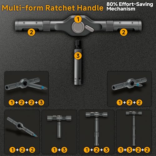 24-in-1 Mini Magnetic Ratchet Screwdriver Set | with S2 Steel Bits & Storage Case | Professional Precision Kit for Electronics, Phone, Computer, Furniture & DIY Projects