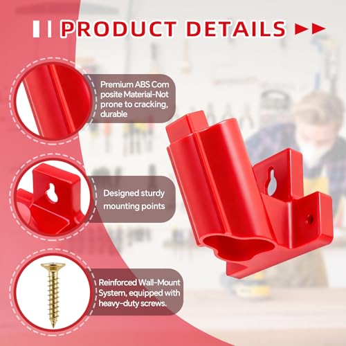 Tool Holder Wall Mount Compatible for Milwaukee 12V Drill Bit Holder, Power Tool Organizer Storage Wall Hanger for M12