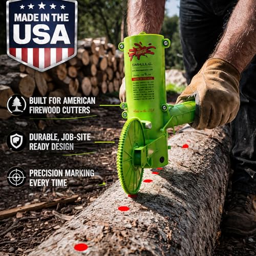 THE MINGO Marker Firewood Marking Wheel -Chainsaw Firewood Measuring Tool Marking - Measuring Marker - Mingo Marker Firewood Cutting Tools - Firewood Logging Tools (14" Marking Wheel) - size: 14" Marking Wheel