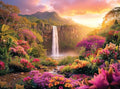 Adult Jigsaw Puzzle Hawaiian Waterfall 1000 Piece - color: Hawaii Waterfall