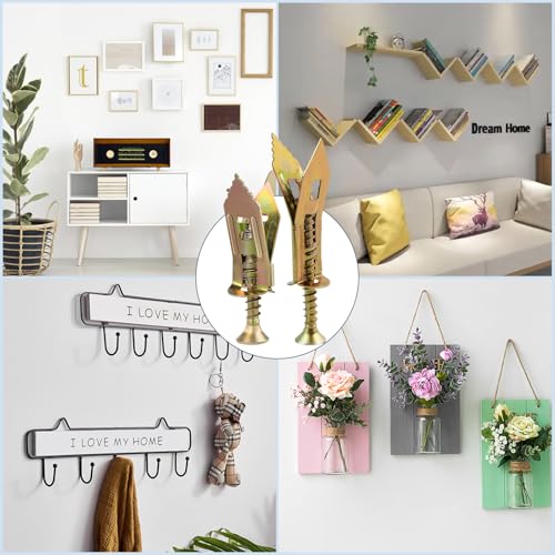 80Pack Self Drilling Drywall Anchors with Screws, 3 Sizes Suitable for Tv, Cabinets, Shelves, Shelf Straps, Bicycles, Curtains, No Need to Drill Holes in The Wall(40 Metal Anchors and 40 Zinc Screw) - color: 80Pack 1.1inch + 1.57inch