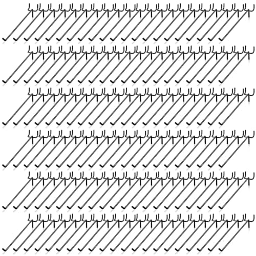 Shimeyao 200 Pcs Peg Board Hooks Stainless Steel Pegs,8 Inch,Black - color: Black, size: 8 Inch