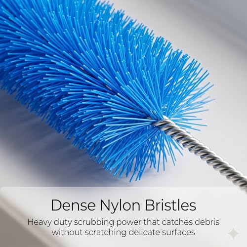 Flexible Drain Clog Remover Brush Double Head Extended Reach Cleaning Tool for Bathroom Kitchen and Sink Drains Blue - color: Blue, size: Large