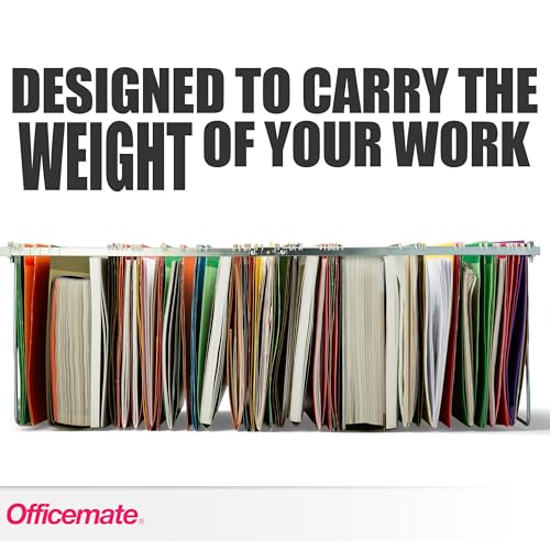 Officemate Hanging File Frame, Letter Size (Fits 24″–27″), Adjustable Heavy-Duty Steel File Drawer Organizer for Desks, Cabinets & Shelves, Set of 4 (91965) - size: 4-Pack