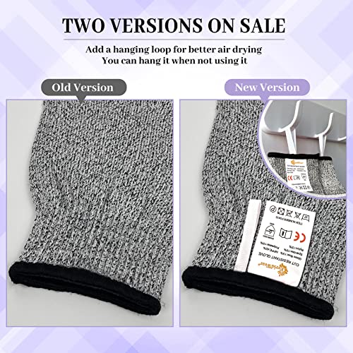 Evridwear Cut Resistant Gloves Food Grade Level 5 Kitchen Safety Protection (Gray, Small) - color: Gray, size: Small (Pack of 1)