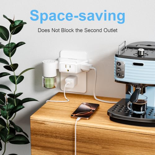 JcBlaon 2 Pack Outlet Extender, Outlet Splitter with 3 AC, Multiple Outlet Wall Plug, 3 Way Angled Design Outlet Adapter, Cruise Essentials for Office, Kitchen, Bathroom, Travel - color: 3 Prong Plug-2 Pack