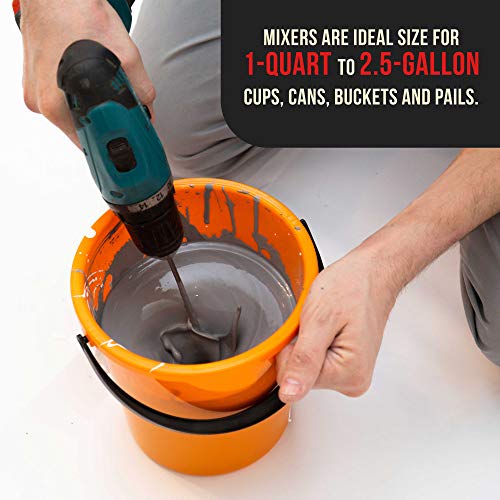 TCP Global Paint Mixer Attachment, Set of 2, 14" Drill Paddle Mixer