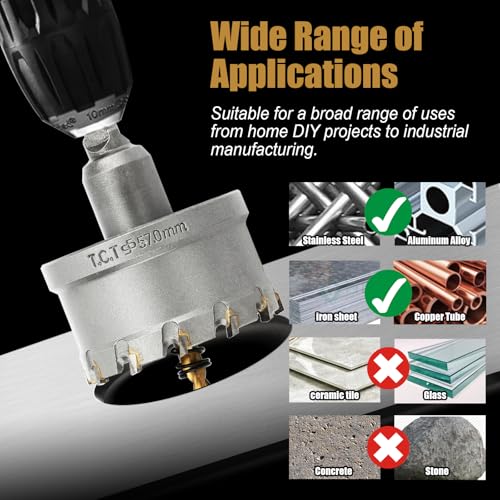 1-1/4''(32mm) TCT Hole Saw,Tungsten Carbide Hole Saw with Titanium-Plated Pilot Drill bit for Hard Metal,Alloy,Aluminum,Stainless Steel,Plastic,Iron - size: 1-1/4''(32mm) (1PCS)
